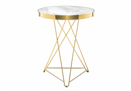 Стол деревянный Milena white / gold (60x76)