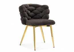 Стул на металлокаркасе на металлокаркасе Rendi gold /  gray (64x70x77)