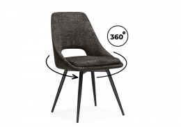 Стул на металлокаркасе Avianus вращающийся коричневый / черный (50x57x87)