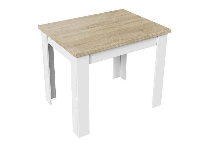 Стол деревянный Промо Тип 3 белый / дуб сонома светлый (67x75). 
