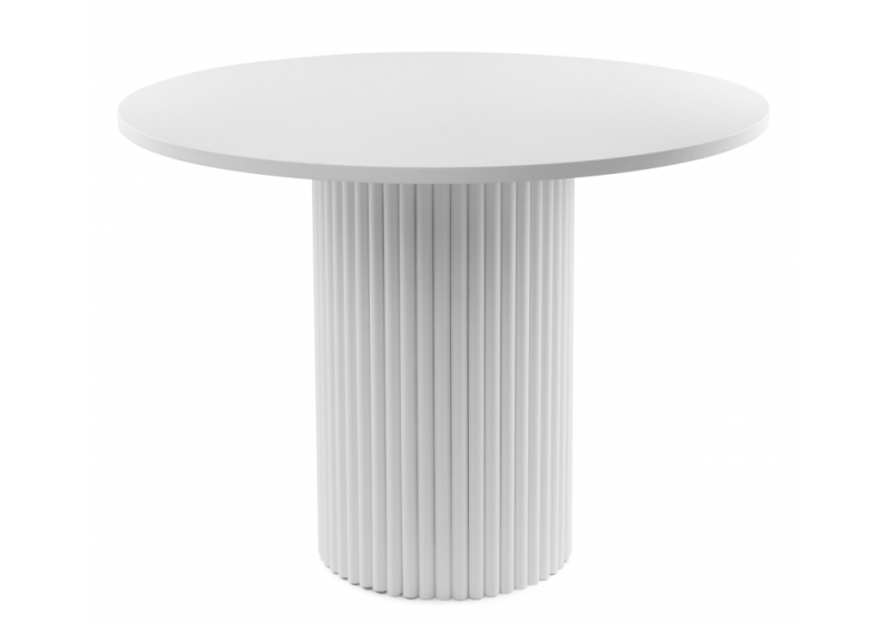 Стол деревянный Барел 110 белый / белый (110x75). 