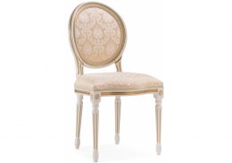 Стул деревянный Данте молочный / золотая патина (51x55x96)