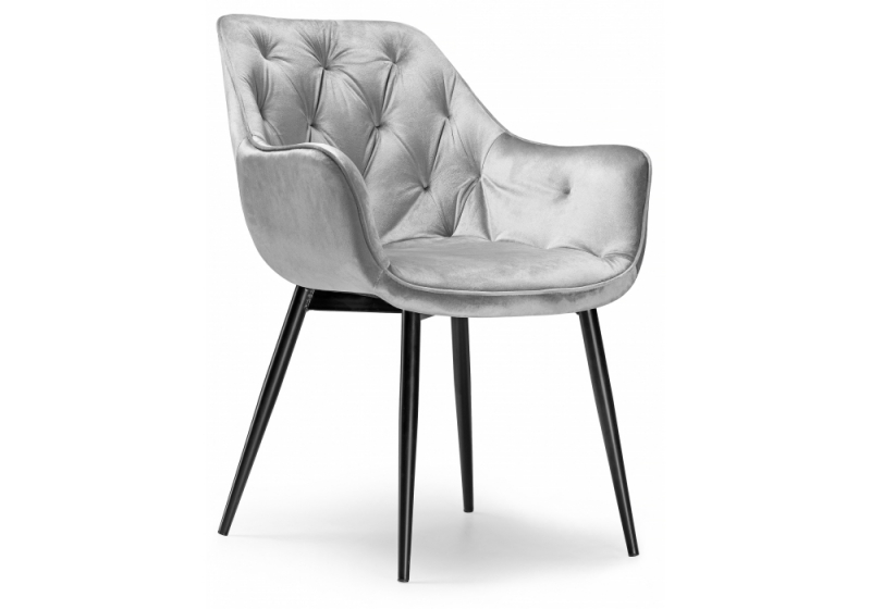 Стул на металлокаркасе Remo light gray (60x66x82). 