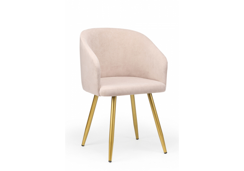 Стул на металлокаркасе Монер латте (glory 10) / золотой (54x56x82). 